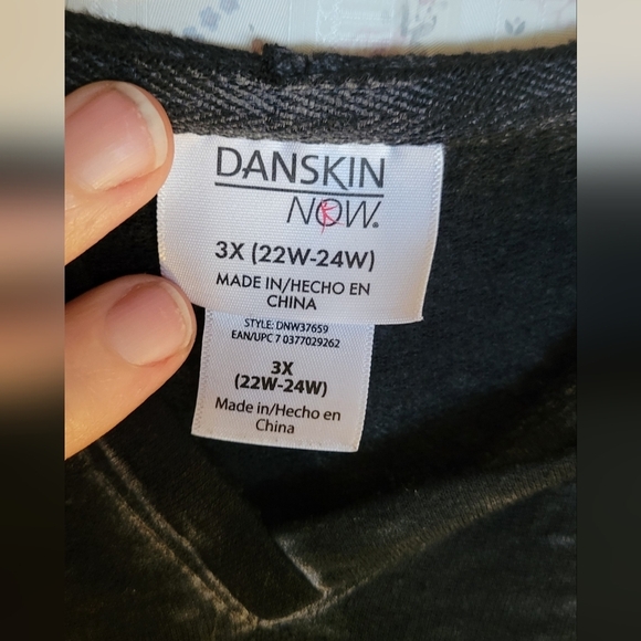 Dankin NOW Pullover Lightweight Jacket 3X (22w-24w) Charcoal Black - Picture 2 of 4